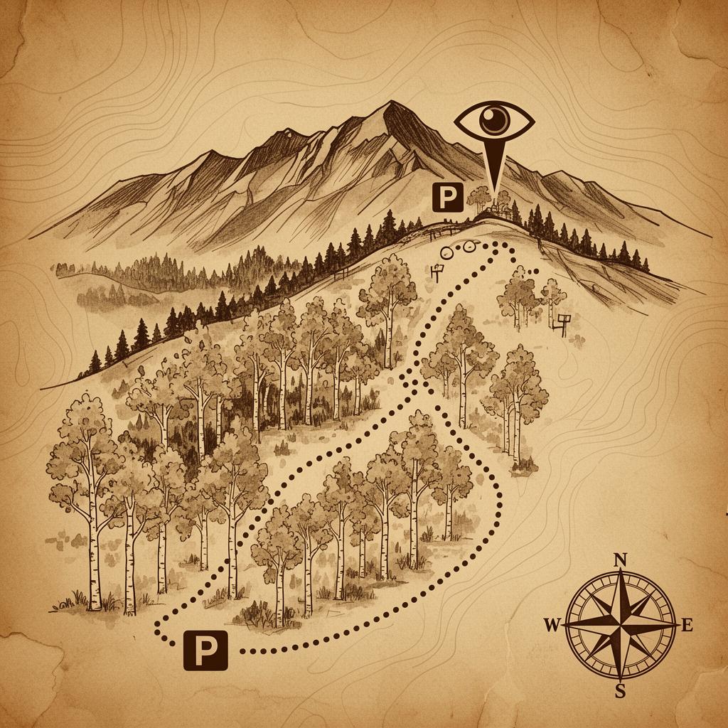 Hand-drawn map of Northridge & Mace Trail Loop